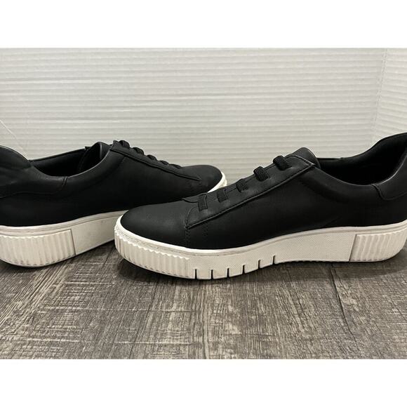 Soul Naturalizer Faux Leather Tia Step In Sneakers Women Laced Slip On Black, 8 - Picture 2 of 8